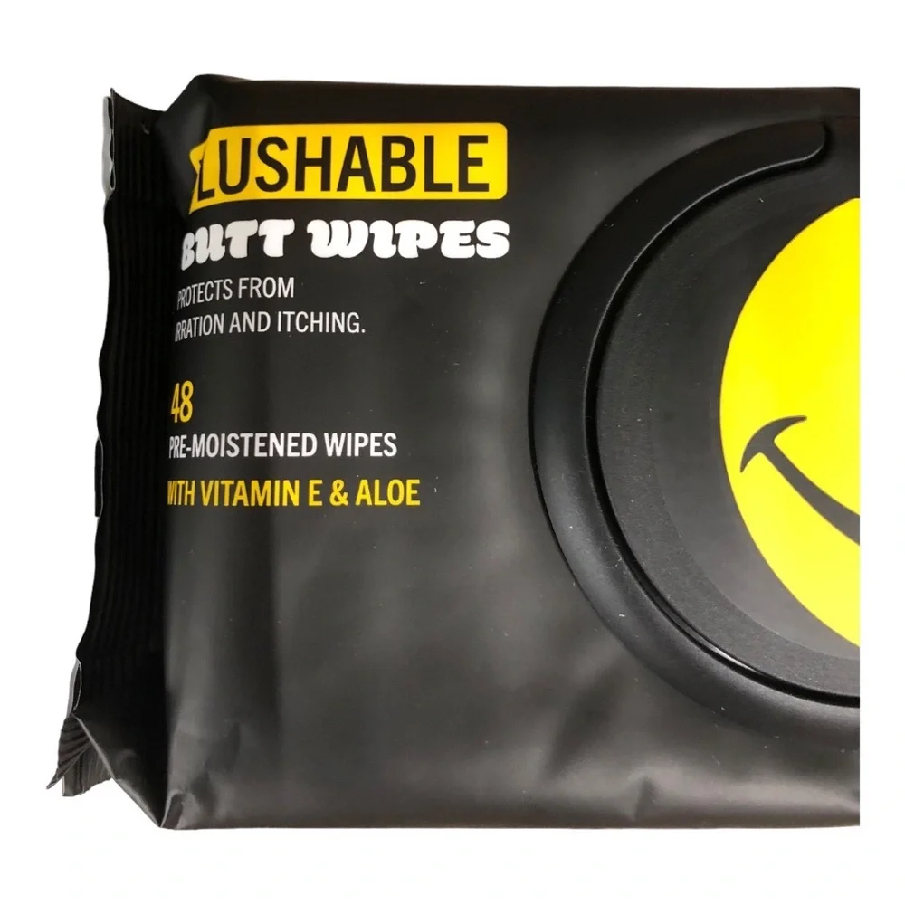 Joe Boxer 48 flushable pre-moistened‎ vitamin E & Aloe infused wipes new